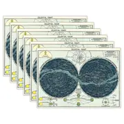 6x Cavallini Paper Poster Prints/Gift Wrap Wall Art 70x50cm Celestial Chart