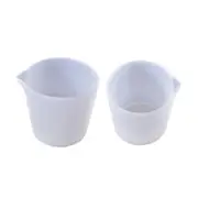 2Pcs Silicone Measuring Cup Mixing Cups for Resin DIY Craft Jewelry Making