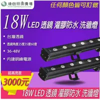 在飛比找蝦皮商城優惠-[訂製品]台灣透鏡 LED 18W 灌膠防水 洗牆燈 水池燈