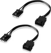 EZDIY-FAB Adapter Cable Compatible With Corsair RGB HUB, Lighting Node CORE, Commander CORE and iCUE Commander XT, Smart RGB Lighting, Compatible With NZXT ARGB AER2 F-Series Fan (2 x 10cm)