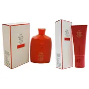 Bright Blonde Shampoo and Conditioner for Beautiful Color Kit by Oribe for Unisex - 2 Pc Kit 8.5oz Shampoo, 6.8oz Conditioner