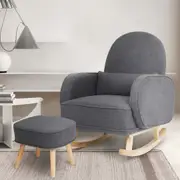 Levede Rocking Chair Nursery Rocker Armchair Lounge Lazy Sofa Ottoman Footstool