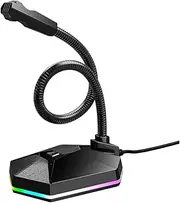 ERINGOGO Microphone Gaming Mic for RGB Microphone Bendable Anti-Noise Desktop Mini Mic for Studio Office