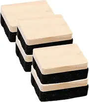 HOUDERCO Space-Saving Whiteboard Erasers 5 Pack Chalkboard Clean Tools Wood Felt for Classroom Office