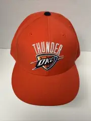 OKC Oklahoma City Thunder NBA Mitchell & Ness Orange Cap Hat Fitted 7-3/4