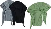 [HONMEET] Pirate Headscarf Quick Dry Hat Turban Cooling Cap for Cycling Skull Cap Men's Women's Outdoor Headwear 3 Pieces