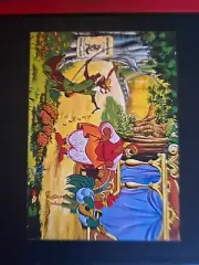 (US2) old vintage postcard disney unposted robin hood robin des bois