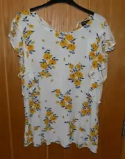 DOROTHY PERKINS LADIES BLOUSE CREAM / FLORAL SIZE 16 ( NEW)