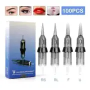 100X Power Tattoo Needle Liner Shader Permanent Makeup Cartridge For Rotary Pen