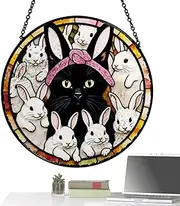 Animal Cat Sun Catcher - Window Decor Acrylic Sun Catcher - Aesthetic Garden Rainbow Maker Ornament for Balconies, Doorways, Walls