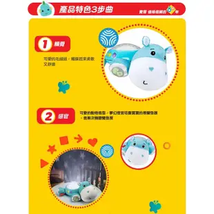 *降價*(二手)美國 Fisher Price 費雪牌 聲光投影安撫河馬