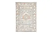 Rug Culture Extra Large Grey & Peach Aztec Durable Rug