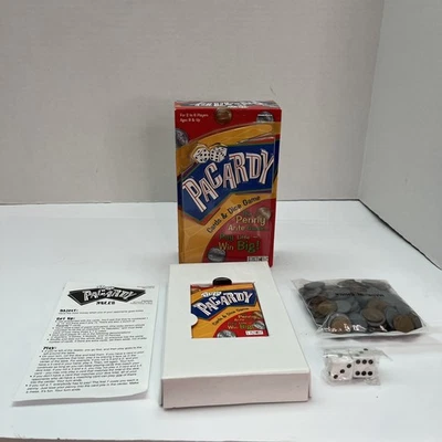 PACARDY Card & Dice Penny Ante Board Game - New/Broken Seal by Patch 2005