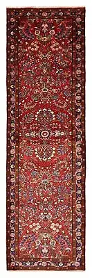 Vintage Hand-knotted Runner Rug 3'0" x 10'0" Traditional Wool Carpet