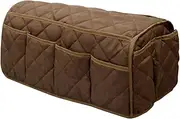 JTLB Sofa Arm Hanging Organizer Sofa Arm Storage Bag Sofa Armrest Organizer for TV Remote Control (Brown)