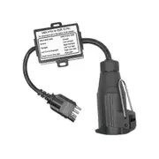 US to EU Trailer Light Converter for US Cars 4-Pin Flat Plug Socket to European Trailer 13-Pin Roun
