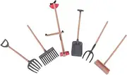 6Pcs Mini Farm Tools Model Creative Simulation Accessories for Sand Table Decor Realistic Design for DIY Farm Landscaping Present for Hobbyists and Collectors