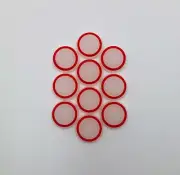 10pc Red Analog Stick Controller Thumb Cover Thumbstick Xbox One PS4 5 White