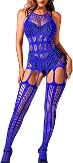 [EHSUYAB] Body Stockings For Women Sexy, Sheer Fishnet Bodysuit Cutout Exotic Lingerie, Rave Party Club Dancer Gothic Outfits