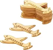 HOODANCOS 20pcs Wood Chip Decorative Shuttle Models DIY Doodle Crafts Set for Boys and Girls' Creative Art