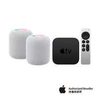 在飛比找全國電子優惠-【蘋果豪華劇院組】HomePod 2兩入組+Apple TV