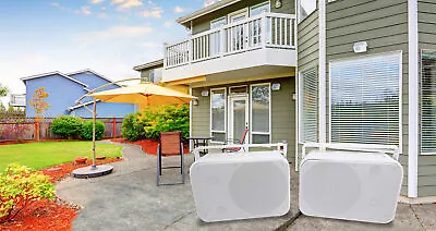Pair Rockville HP65S 6.5" Outdoor/Indoor Home Theater Speakers w/ Swivel Bracket