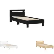 Bed Frame with Headboard Mattress Base with Storage Engineered Wood vidaXL