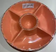 TOMMY BAHAMA MELAMINE Orange Coral LARGE 15" CHIP DIP SERVING TRAY PLATTER