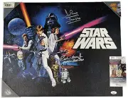 DAVE PROWSE & PETER MAYHEW signed 16x20x1.5 STAR WARS CANVAS Darth Vader JSA