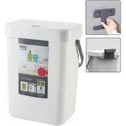 Catzons Small Plastic Trash Can Hanging Waste Bin for Kitchen Bathroom -White