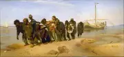 Ilya Repin - Barge Haulers Giclee Fine Art Print on Canvas Wall Decor 36"