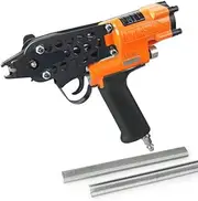 KAMSIN K-SC760 16 Gauge Pneumatic Hog Ring Gun Kit – 1/2" C Ring Stapler (3.0-4.8mm Closure) – Air Powered for Wire Cages, Fencing, Animal Traps