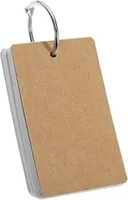 Angoily 1Set Portable Blank Cards Paper Flashcards with Rings for School DIY Projects and Note Taking for Memorization and Creative Crafts