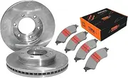 2 Front Disc Brake Rotors + Pads for Mazda BT50 UP UR & for Ford Ranger PX 4cyl 2.0L YN2S 2.2L P4AT 5cyl 3.2L P5AT 2011 2012 2013 2014 2015 2016 2017 2018 2019