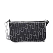 Fashion Printed Women Canvas Handbags Acrylic Chain Tote Purse Female Girl Travel Daily Shoulder Underarm Top-handle Bags?
