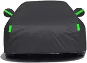 Car Cover for VW Golf, Anti-UV Sun Shade Rain Snow Resistant Dustproof Full Car Cover(Black)