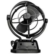 CAFRAMO Sirocco II 12/24V Black 7" Gimbal Fan w/ 3 Speed. 7010CABBX