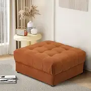 Oikiture Velvet Ottoman Modular Lounge Chair Floor Sofa Brown