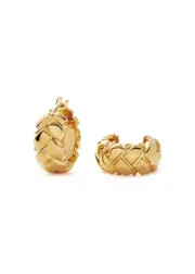 Missoma X Lucy Williams Waffle Mini 18kt Gold-plated Hoop Earrings ONE SIZE
