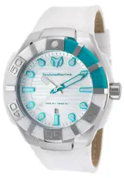 TechnoMarine WHITE BLUE Reef 512003 Swiss made Ret $890 500 M + exta band NEW