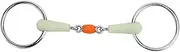 Horse Snaffle Bit, Rubber Wrapped Horse Mouth Snaffle Bit with Flavor, Stainless Steel Horse Bit Easy to Control for Horse Training and Riding