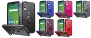 For AT&T Propel 5G U6080AA Slim ShockProof Hybrid Ring Stand Case Phone Cover