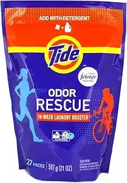 [Tide] Odor Rescue with Febreze Odor Defense Laundry Pacs In-Wash Detergent Booster, 27 Count, 21 Oz