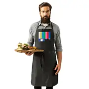 Tv Colour Test Screen - Funny Novelty Kitchen Adult Apron