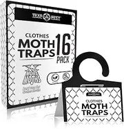 Clothing Moth Traps 16 Pack - Non Toxic Moth Traps for Clothes with Pheromone Attractant - Closet Moth Traps Odorless Sticky Traps for Closet, Carpets - Trap a Pest
