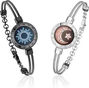 [TOTWOO] Long Distance Touch Bracelets for Couples, Vibration & Light up for Love Couples Bracelets | Long Distance Relationship Gifts for Girlfriend Bluetooth Pairing Jewelry