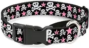 Buckle-Down Martingale Dog Collar - Mohawk Skulls - NO Star