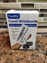 TOULIFLY Travel Wristbands Travel Motion Sickness Relief Wrist Band Natural X 3