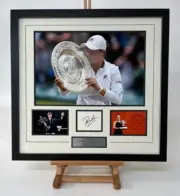 ASH BARTY RARE HAND SIGNED TENNIS COLLECTABLE COMES PROFESIONALLY FRAMED W COA