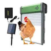 Solar Automatic Chicken Coop Door Opener Cage Closer Timer Light Sensor